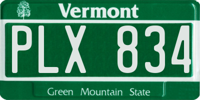 VT license plate PLX834