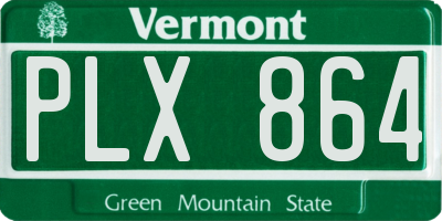 VT license plate PLX864
