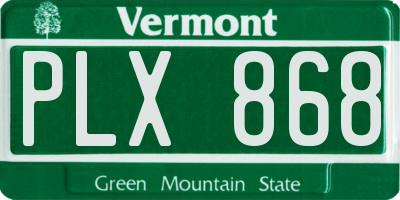 VT license plate PLX868