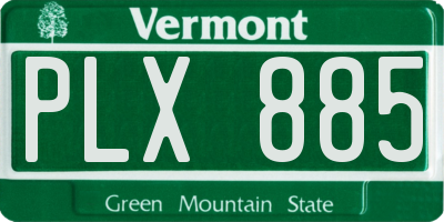 VT license plate PLX885