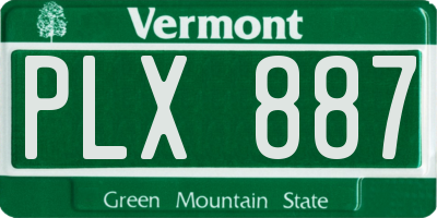 VT license plate PLX887