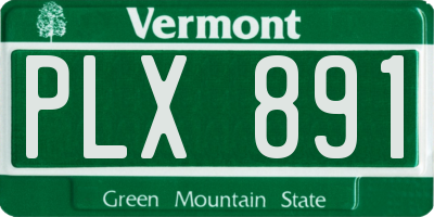 VT license plate PLX891