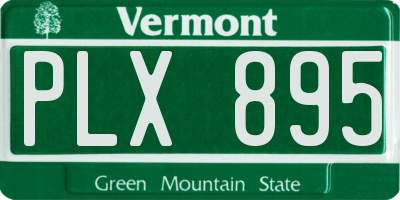 VT license plate PLX895