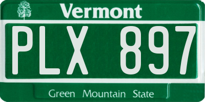 VT license plate PLX897