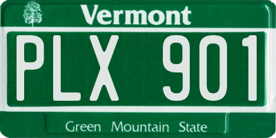 VT license plate PLX901