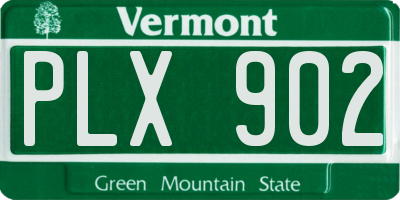 VT license plate PLX902