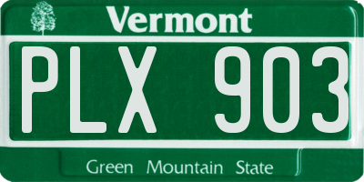 VT license plate PLX903
