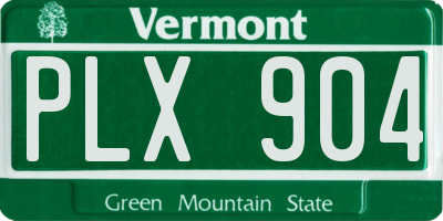 VT license plate PLX904