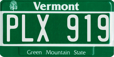 VT license plate PLX919