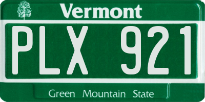 VT license plate PLX921