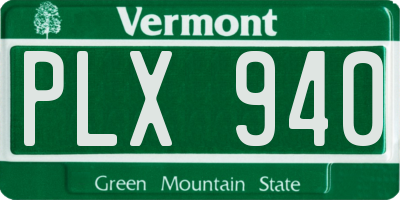VT license plate PLX940