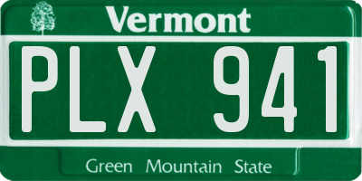 VT license plate PLX941