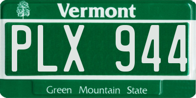 VT license plate PLX944