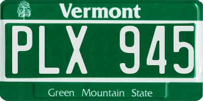 VT license plate PLX945