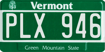 VT license plate PLX946