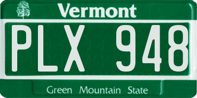 VT license plate PLX948