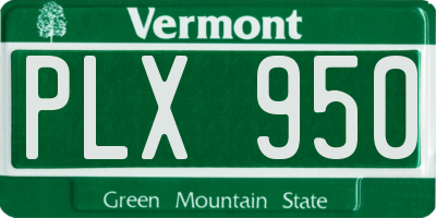 VT license plate PLX950