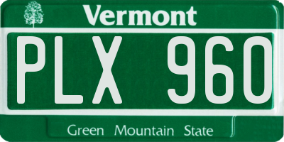 VT license plate PLX960