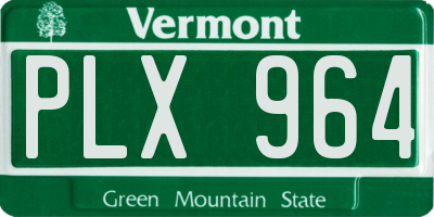 VT license plate PLX964