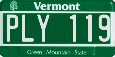 VT license plate PLY119