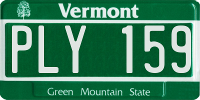 VT license plate PLY159