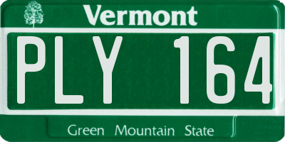 VT license plate PLY164