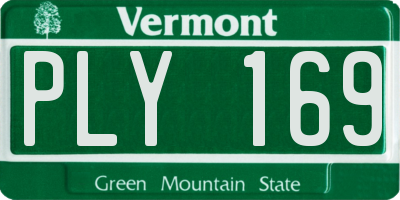 VT license plate PLY169