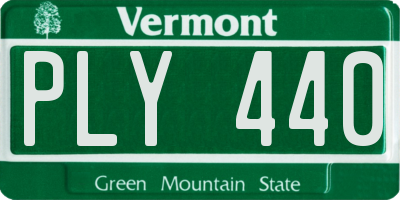 VT license plate PLY440