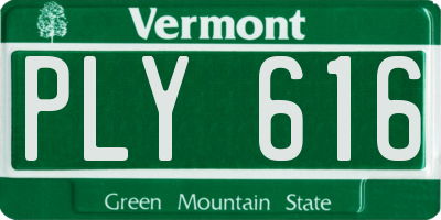 VT license plate PLY616