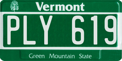 VT license plate PLY619