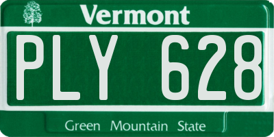 VT license plate PLY628