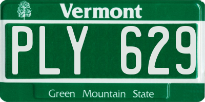 VT license plate PLY629