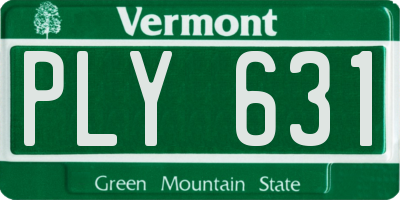 VT license plate PLY631