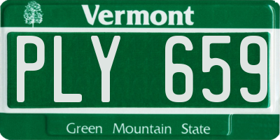 VT license plate PLY659