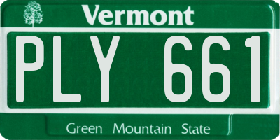 VT license plate PLY661