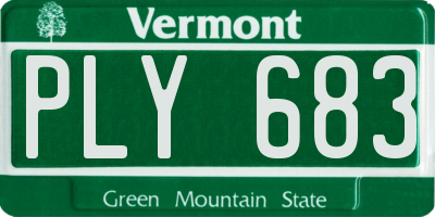 VT license plate PLY683