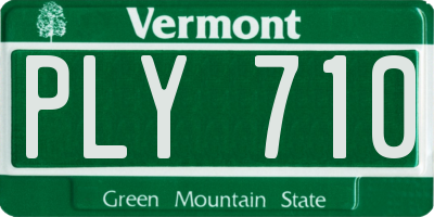 VT license plate PLY710
