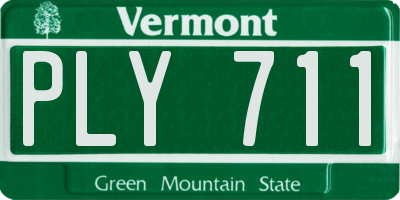 VT license plate PLY711