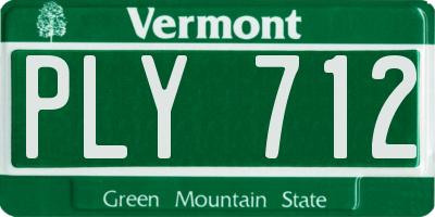 VT license plate PLY712