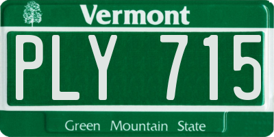 VT license plate PLY715