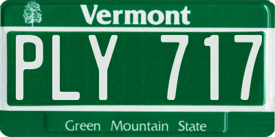 VT license plate PLY717
