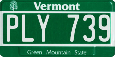 VT license plate PLY739