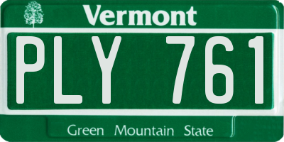 VT license plate PLY761