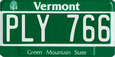 VT license plate PLY766