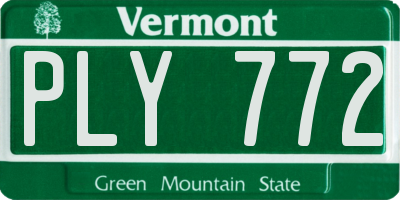 VT license plate PLY772