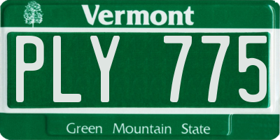 VT license plate PLY775