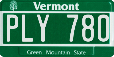 VT license plate PLY780
