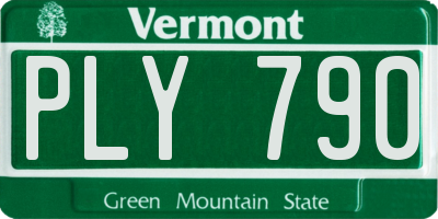VT license plate PLY790