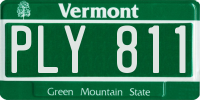 VT license plate PLY811