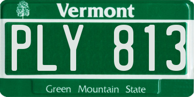VT license plate PLY813